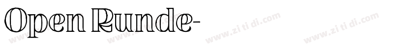 Open Runde字体转换